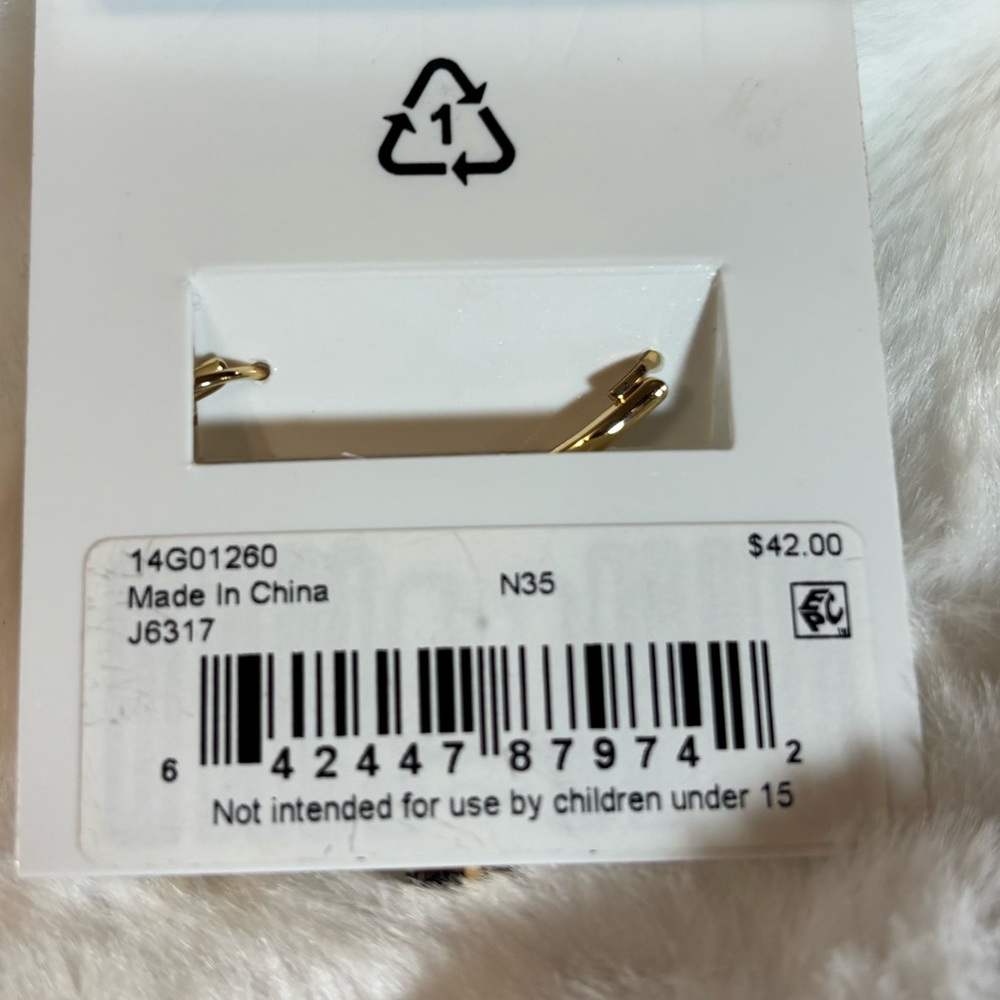 Ralph Lauren Gold Earrings with Lavender Accents - Picture 3 of 6